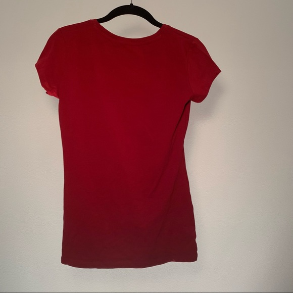 Guess Red Rhinestone Logo Tee size S - Picture 2 of 3